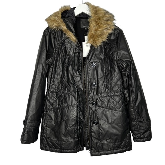 Sanctuary Manhattan Parka Coat with Faux Fur Size S NEW - Picture 7 of 16